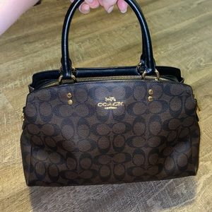 Monogram Coach shoulder bag